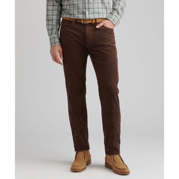 Peter Millar Superior Soft Corduroy Five-Pocket Pant Brown Size 32 - Picture 1 of 9